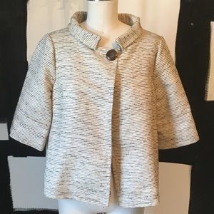 ECI Cream and Black Cape Jacket